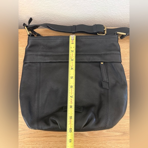 American Leather Co. Black Leather Acorn Double Entry Crossbody bag - Picture 11 of 16